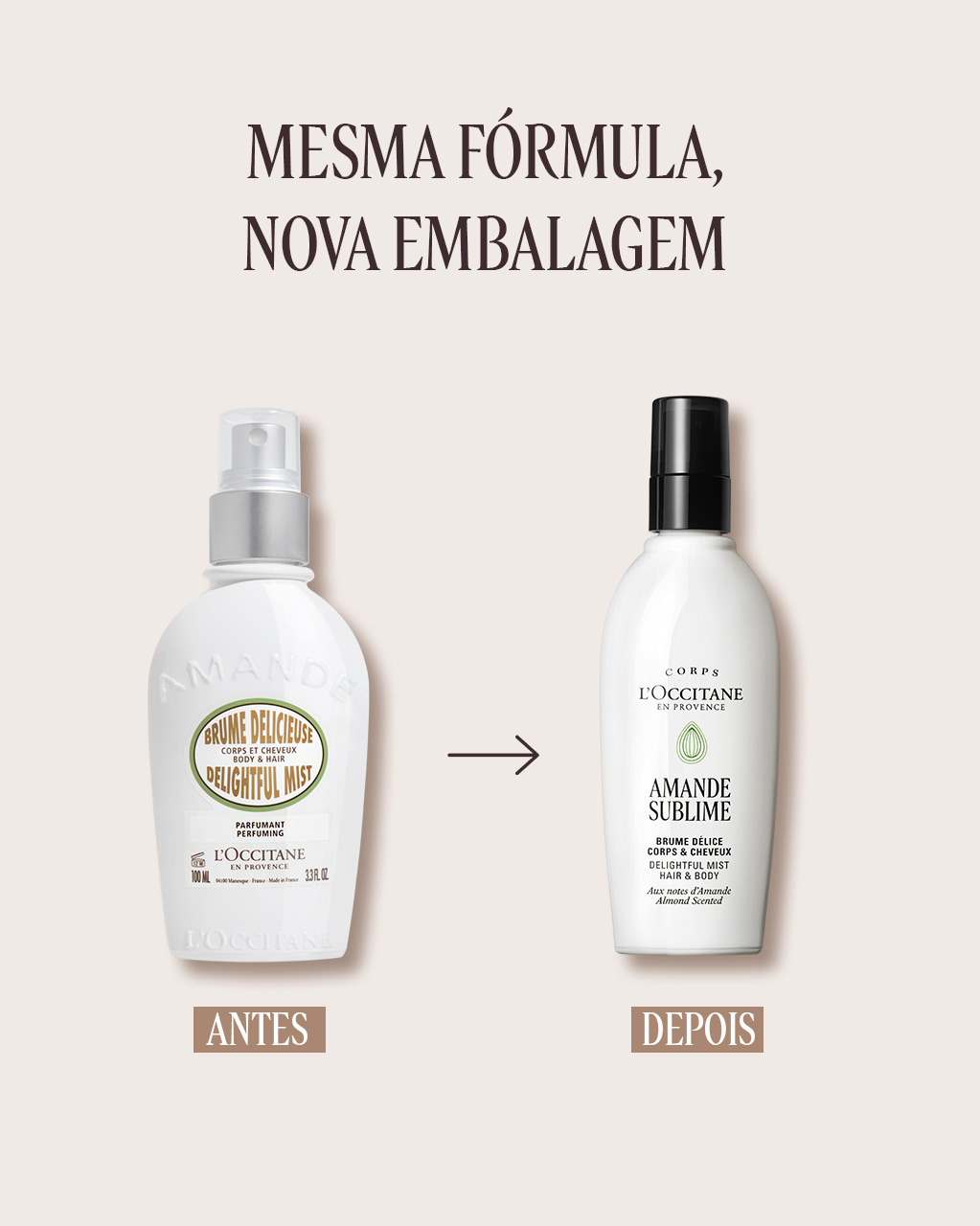 Mist Perfumado Corpo e Cabelo Amande Sublime 100mL | L'Occitane en